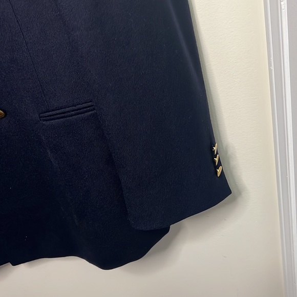 Bellismo 100%VirginWool Oversized Boyfriend Navy Shoulder Padded Blazer Size XL - Picture 3 of 10